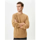 Koton Knitwear Sweater Crew Neck Soft Textured Slim Fit Long Sleeve