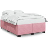 vidaXL Posteljni okvir roza 140x190 cm žamet | Shoptok.si