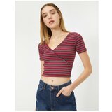 Koton Women's Red Striped T-Shirt | Shoptok.si