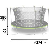 Neo-Sport vrtni trampolin 374 cm (12 ft) s unutarnjom mrežom i ljestvama | shoptok.hr