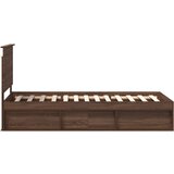  Okvir za krevet s uzglavljem Smeđi hrast 90 x 200 cm | shoptok.hr
