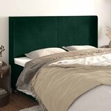  Uzglavlje s ušima tamnozeleno 183x16x118/128 cm baršunasto | shoptok.hr