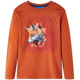  Dječja majica dugih rukava svijetla boja hrđe 104 | shoptok.hr