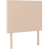  Krevet box spring i madrac LED cappuccino 80x200cm umjetna koža Slike