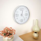 vidaXL Zidni sat 30 cm srebrni cijene