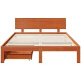  Okvir za krevet 3 pcs Vosak smeđa Čvrsto borovo drvo - Voštano smeđa 135 x 190 cm | shoptok.hr
