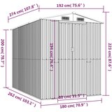  Vrtno spremište zeleno 192x274x223 cm od pocinčanog čelika | shoptok.hr