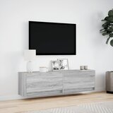  Zidni TV ormarić s LED svjetlima siva boja hrasta 140x31x38 cm | Eponuda.ba