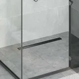 2 u 1 odvod za tuš Crna 80 cm Nehrđajući čelik 304