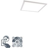 QAZQA Stropna svetilka bela 40 cm vključno z LED 4-stopenjsko zatemnitvijo - Liv Cene