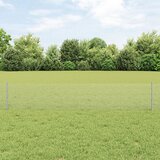 vidaXL Varjena žičnata ograja z 11 U stebrički Srebrna 0.4x25 m Jeklo Cene