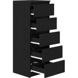  Komoda s ladicama crni hrast 37,5x35x99 cm konstruirano drvo | Eponuda.com