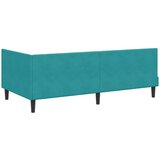  Kutni okvir kreveta s uzglavljem Tirkizna 90 cm x 200 cm Baršun | shoptok.hr