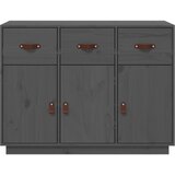 Komoda siva 100 x 40 x 75 cm od masivne borovine | shoptok.hr