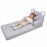  Koala 2-in-1 Reclining Sofa Armchair for Children Soft Plush Gray | Shoptok.si