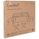 Gardlov sklopivi stol s 4 stolice 120x60 cm (kamping set, kofer, podesiva visina) | shoptok.hr