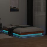 Furnova LED posteljni okvir voščeno rjav 140x200 cm trdna borovina, (21936901) Cene