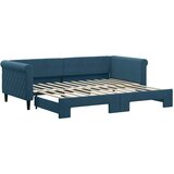  Dnevni krevet na razvlačenje plavi 90 x 200 cm baršunasti | shoptok.hr