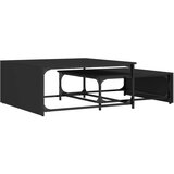 Furnova Komplet klubskih mizic 2-delni črn inženirski les in kovina, (21913956) | Shoptok.si