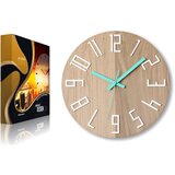  Drveni zidni sat slim bela-mentol | ePonuda.com