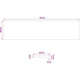  Prozorske klupice 2 kom. Smeđa 80 x 20 x 2 cm | shoptok.hr