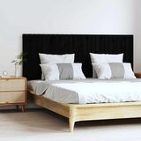  Uzglavlje za krevet Crno 159,5x3x60 cm od masivne borovine | shoptok.hr