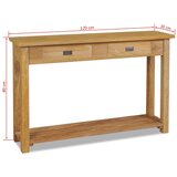 vidaXL Konzolni Stol od Masivne Tikovine 120x30x80 cm | shoptok.hr