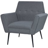 The Living Store Naslanjač svetlo siv iz jekla in blaga - Naslanjač, (21572954) | Shoptok.si