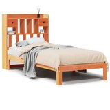  Krevet s regalom za knjige bez madraca 100 x 200 cm od borovine | shoptok.hr