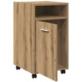 vidaXL omarica s kolesi artisan hrast 33x38x60 cm inženirski les | Shoptok.si