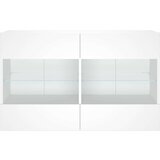 vidaXL Stenska TV omarica z LED lučkami bela 98,5x30x60,5 cm | Shoptok.si