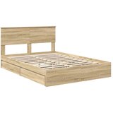  Postelja s shranjevanjem z vzglavjem Sonoma hrast 140 x 200 cm, (5000106672) | Shoptok.si