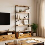  Polica s pet nivoa Prirodna 100 x 30 x 180 cm Čvrsto drvo manga | shoptok.hr