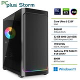 PCPLUS Storm Core Ultra 5 225F 32GB 1TB SSD RTX 5060Ti 8GB Windows 11 Home gaming namizni računalnik | Shoptok.si