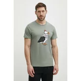 Picture Bombažna kratka majica Pockhan moška, zelena barva, MTS1017