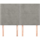 Uzglavlje svijetlosivo 144x5x118/128 cm baršunasto | shoptok.hr