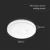 Mikrotalasni senzor pokreta 360° 230V, beli | Eponuda.com