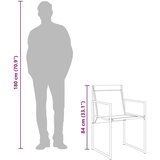 vidaXL 5-dijelni vrtni blagovaonski set crni od tekstilena | shoptok.hr