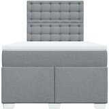 vidaXL Krevet s oprugama i madracem svjetlosivi 120x190 cm od tkanine | shoptok.hr