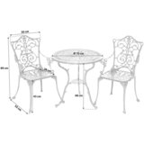 Gardenson Set Za Balkon Lugano, Zelena, Aluminij, 3-Delno | Shoptok.si