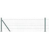 vidaXL Ogrodje s stebri Zelena 0.6 x 10 m Jeklo, (5000097701) | Shoptok.si