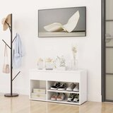  Klupa za cipele bijela 80 x 30 x 45 cm od iverice | shoptok.hr