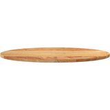 Stolna ploča svjetlosmeđa 80x40x2 cm ovalna masivna hrastovina | Eponuda.com