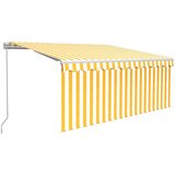Tenda na ručno uvlačenje s roletom 3,5 x 2,5 m žuto-bijela | Eponuda.com