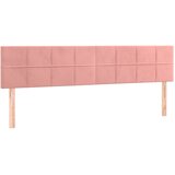  Uzglavlja ružičasta 180x5x78/88 cm baršunasta | shoptok.hr