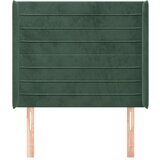  Vzglavje z ušesi temno zelen 83x16x118/128 cm žamet, (20933020) | Shoptok.si