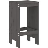  Barski stolci 2 kom sivi 40 x 36 x 75 cm od masivne borovine | shoptok.hr