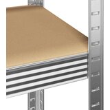 vidaXL 4-plastne stojali s policami 2kosa srebrnega jeklo in inž. les | Shoptok.si