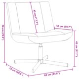  Vrtljiv stol Svetlo siva 63 x 75 x 76 cm Ovčja koža, (5000288939) | Shoptok.si