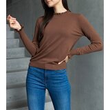 UR/CEO Brown soft sweater with ruffle detail Luel Cijene